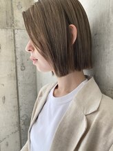 ブリーチなしダブルカラーで透明感カラーボブ☆ショートボブインナーカラーブリーチ髪質改善ボブブリーチ