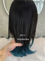 アエル(AELU)&nbsp;裾カラー×ターコイズブルー