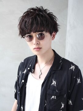 ハバナ 渋谷(HAVANA) アッシュブラック/束間マッシュパーマ/刈り上げ/ツーブロック