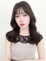 20代30代40代大人かわいい韓国ミディアム 2wayバング 前髪カット