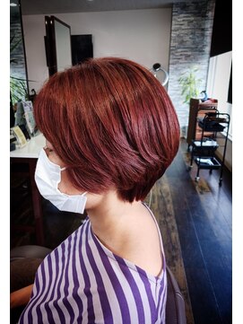 ライオンハート 長命ケ丘店(Lion Heart) ピンクブラウンハンサムショート