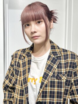 ココ 原宿(KOKO) ピンク黒髪小顔クラゲヘアーオリーブグレーココアベージュ