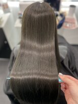 ピリオド 赤坂(Period.) ロングヘアーオリーブベージュカラー上級髪質改善　赤坂見附