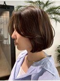 curtain bang × bob