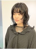 ミディアムウルフパーマ