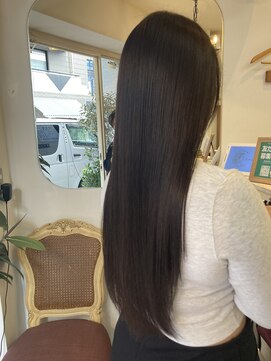 アミュレ(Amule) 髪質改善トリートメントロングヘアーレイヤーグレージュブラウン