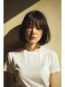 前髪+顔周りの縮毛矯正+カット　￥8000