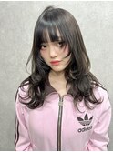 レイヤーカット/ハイレイヤー/ブルーブラック/透明感カラー