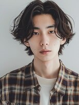 ヒール 銀座(heel)&nbsp;【上杉秀明】センターパートミディア ムウルフ