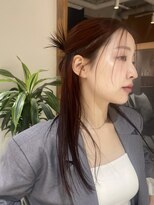 ラミエ バイ メルト 吉祥寺(lamie by melt)&nbsp;小川/ブリーチなしwカラーレッドブラウン顔まわりカット