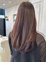 キャアリー(Caary)&nbsp;福山人気赤みブラウン艶髪ロング顔まわりレイヤーダメージレス