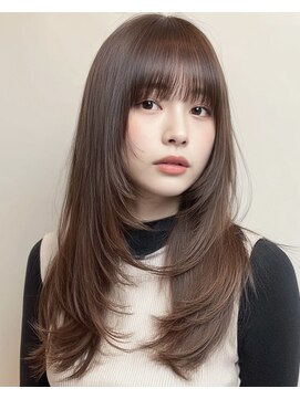 ハム 立川(hum) ココアベージュ/オリーブグレー/小顔/黒髪[立川/髪質改善]