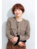インナーカラー　マッシュ　レディースショート
