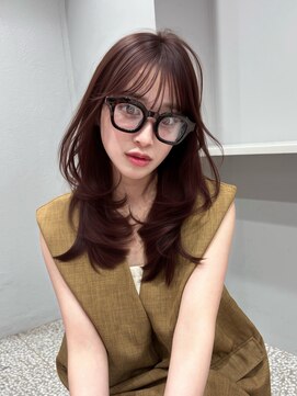 ボタン コロン 表参道 原宿(VOTAN COLON) オリーブブラウン/レイヤーカット/透明感カラー/韓国ヘア