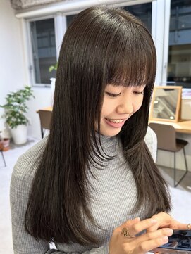 マッシュ チャヤマチ(MASHU chayamachi) 柔らか透明感/ブリーチなし/オリーブブラウン/大阪梅田