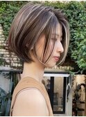 123. ミルクティーブロンド/ハイライト/レイヤー/透明感