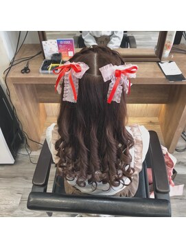 ヘアセット アリエス 新宿駅前店(aries) あみかちゅハーフツイン