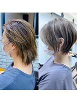 アヴァロン(AVALON) 【mag】白髪ぼかしハイライト×大人ショート【中村】