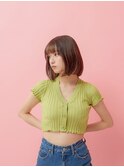 【La fith】切りっぱなしボブ×チョコレートブラウン