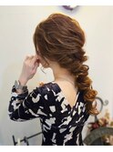 結婚式お呼ばれヘアセット♪人気スタイル編みおろし《20代30代》