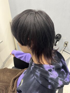 アオアクア バイ グルグル 小岩店(ao akua by GULGUL) .men's wolf cut×inner color.