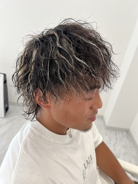 ヴェール(Veil) ＠ツイストスパイラルパーママッシュウルフメンズショート