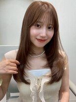 ノイ 銀座(noi)&nbsp;顔周りレイヤーカットくびれヘアミルクティーベージュカラー