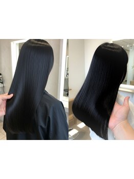 気になるクセ毛部分や顔周り部分など細部までこだわる美髪ストレート◎日々の再現性高い時短スタイリング◎