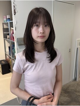 エイチ(H) グレージュショート裾カラーベリーショートラベンダーグレージュ