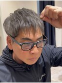 50代40代白髪ぼかしシルバーメッシュバレイヤージュ