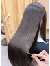 【ナチュラルストレートに】カット+クオライン縮毛矯正+髪質改善クイックTR