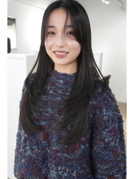 ミヨン 京都烏丸店(miyon) 【miyon】韓国レイヤーカット×暗髪カラー×髪質改善