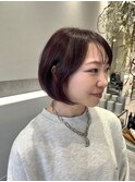 韓国風　髪質改善カラー　顔まわり　レイヤー　ミディアム　艶髪