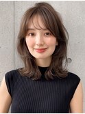 薄めバングイメチェンモテ髪ミルクティーブロンド#400g0610