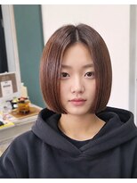 ヘアアトリエ ナイン(hair atelier nine)&nbsp;ダークパープル/ナチュラルショート/ミルクブラウン/夏/福島市