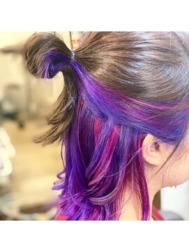 リッカヘアー(Ricca hair) チシャインナービビッドカラー色落ちさりげない３Dカラー耳掛け