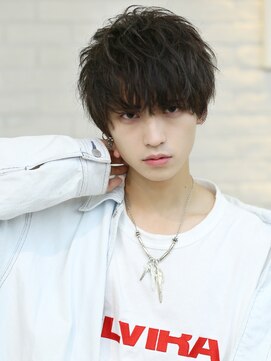 リップス 池袋(LIPPS) スパイラルパーマショートレイヤーソフトツーブロックマッシュ