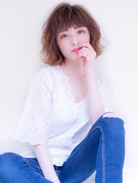 ロンドプランタン 恵比寿(Lond Printemps) 毛先無造作フリンジウェーブパーマミディ