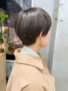 テトヘアー(teto hair) ショートボブマニッシュグレージュハイライトマッシュショート
