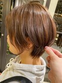 【shampoo】大人可愛い小顔ひし形ハンサムショートボブ前下がり