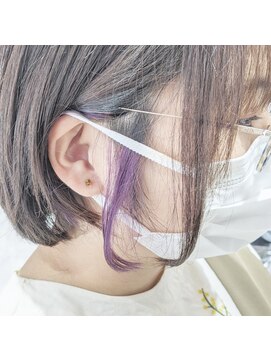 リガナッツ 池袋店(Riganuts) イヤリングカラー ボブスタイル