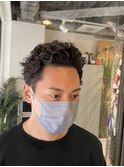 30代40代髪型長瀬智也風オールバックパーマスタイル！