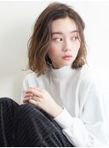 大人カジュアル×ラフセミディ