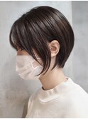 丸みショートボブ/ショートヘア/イルミナカラー/前髪あり[調布]