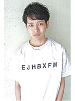 コンビネーション(combination)&nbsp;黒髪ショート束感パーマ爽やかナチュラルツーブロック