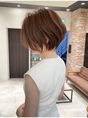 《30代40代》白髪ぼかしハイライト×前下がりボブ【イケダ】