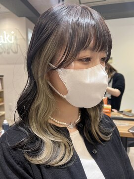 ムク 横浜店(muku) ミルクティーベージュダブルカラーインナーカラーケアブリーチ