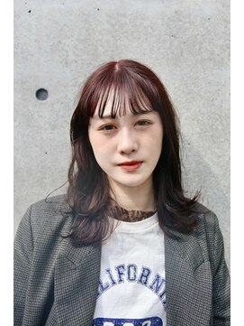 スリーヌーン(THREE noon) ピンクブラウンヘルシースタイルふんわりカール小顔☆