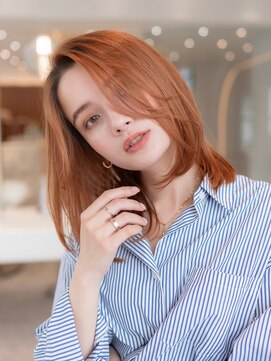 イルハバナ 渋谷(ill HAVANA) 小顔カットハイトーン顔周り似合わせミディアムレイヤー