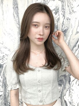 エレノア 渋谷公園通り店(Eleanor) 大人可愛いエレガントなロングスタイル　ベージュブラウンカラー